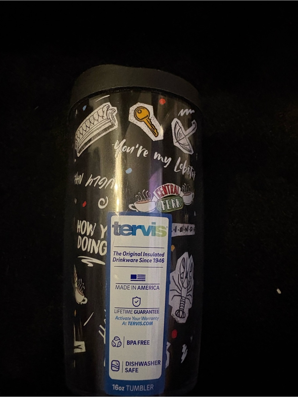Friends tv show Tervis cup 16oz